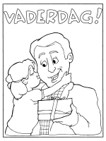 A coloring page of fathers day